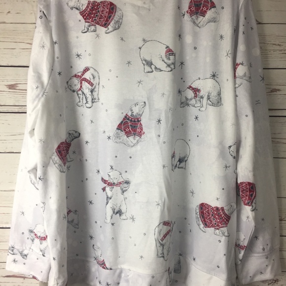 Style & Co White Polar Bear Embellished Sweatshirt - Picture 4 of 6